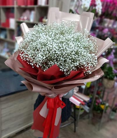 Букет цветов из: Гипсофила в Таежный