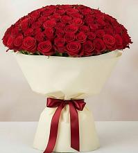Букет 101 Красная роза Милано в Таежный