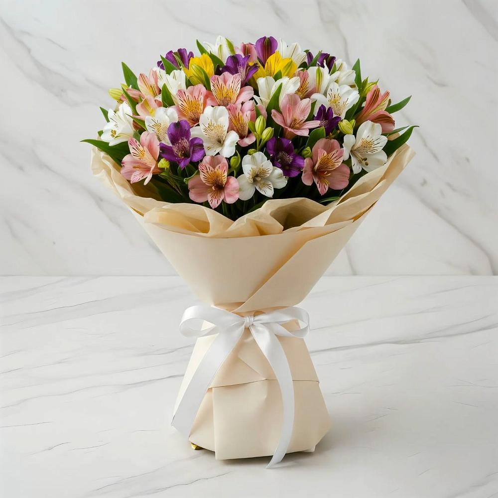 Букет цветов из: Альстромерии в Таежный