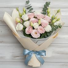 Букет цветов из:  Лизиантусы в Таежный