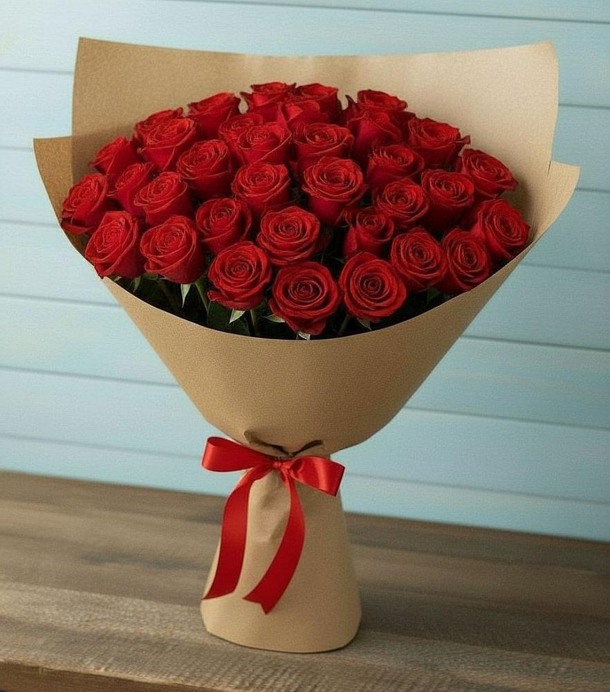 Букет Красные розы Милано в Таежный