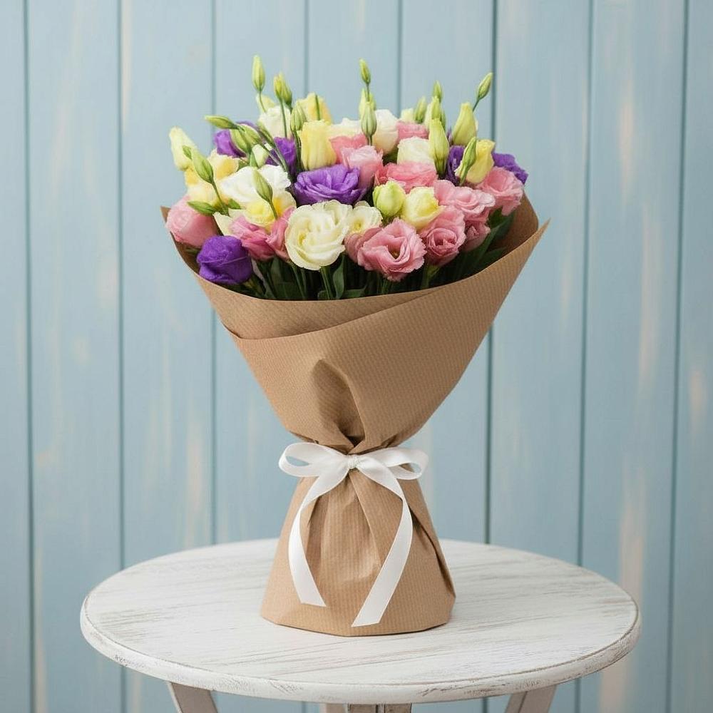 Букет цветов из: Лизиантусы в Таежный