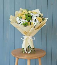 Букет цветов из:  Хризантемы и Розы #REPLACE_PRED# Таежный