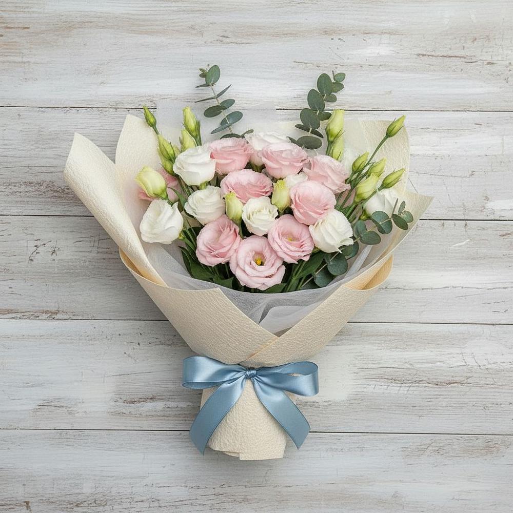 Букет цветов из: Лизиантусы в Таежный